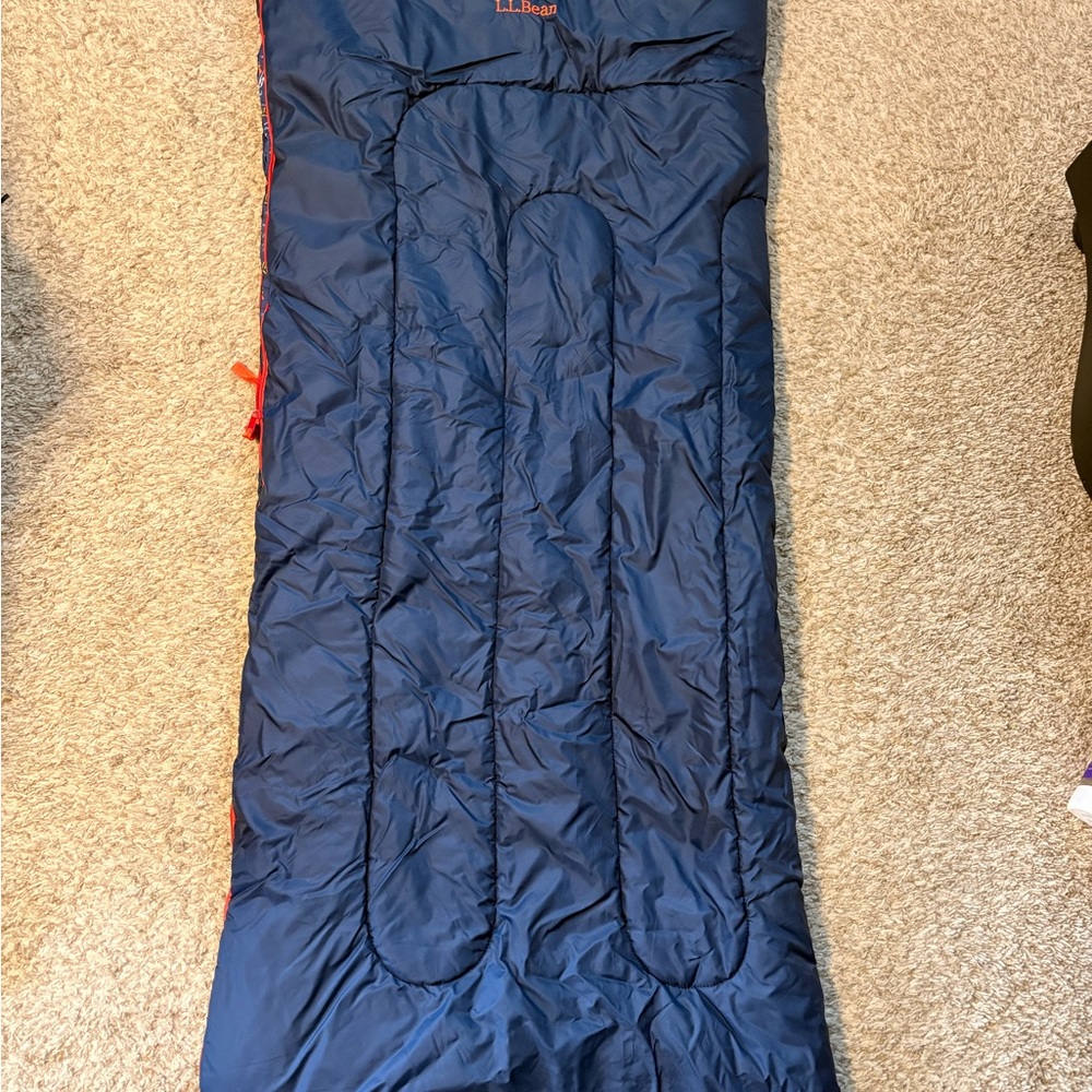 LL Bean Blue Kids Sleeping Bag